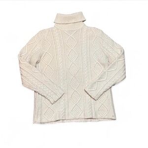 Eddie Bauer Off-White Cable Knit Sweater